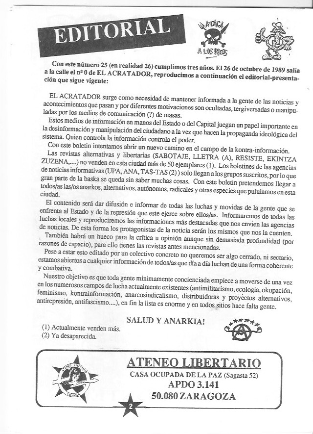 Página del fanzine