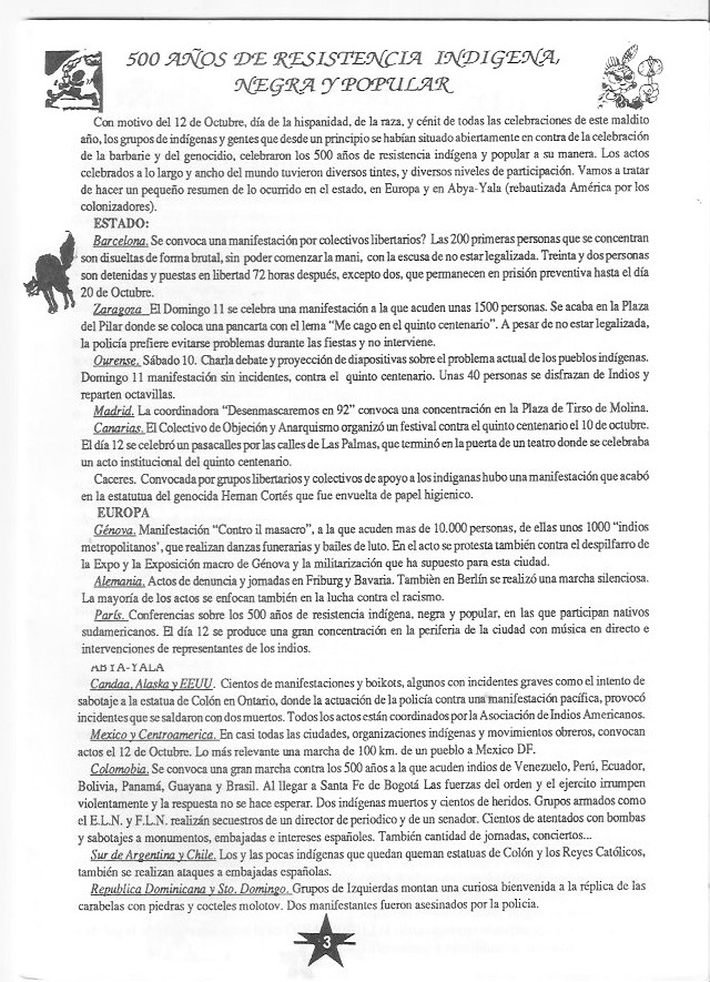 Página del fanzine