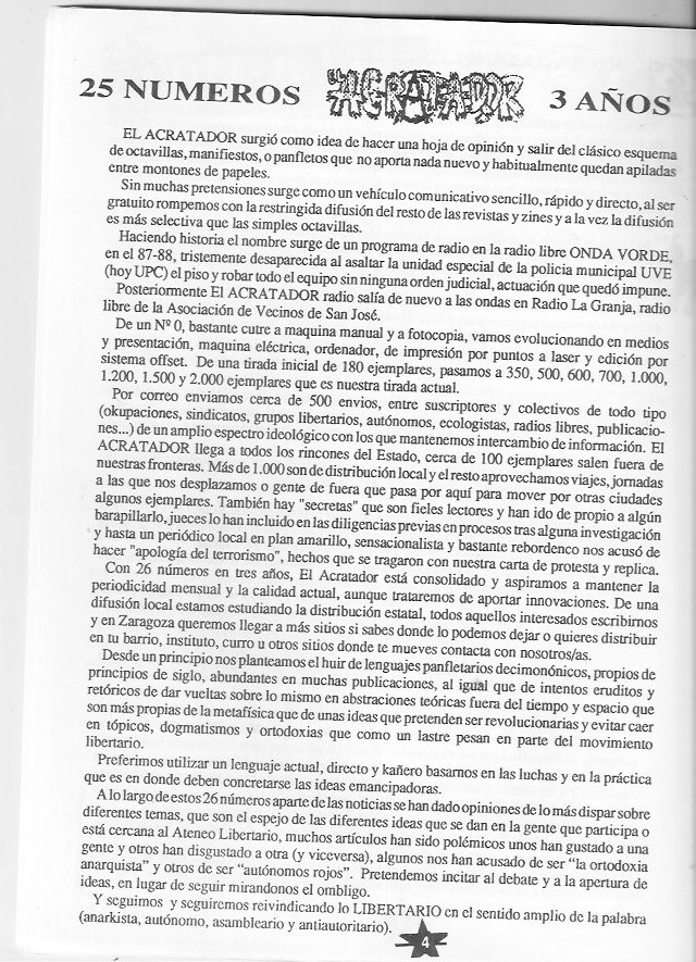 Página del fanzine