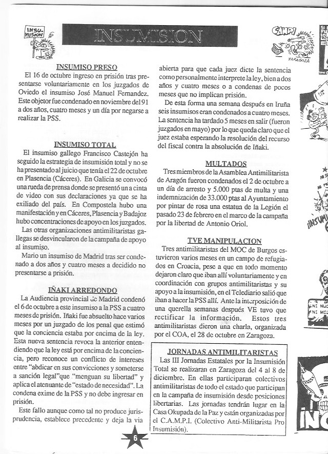 Página del fanzine