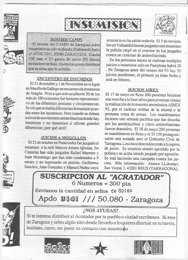 Página del fanzine
