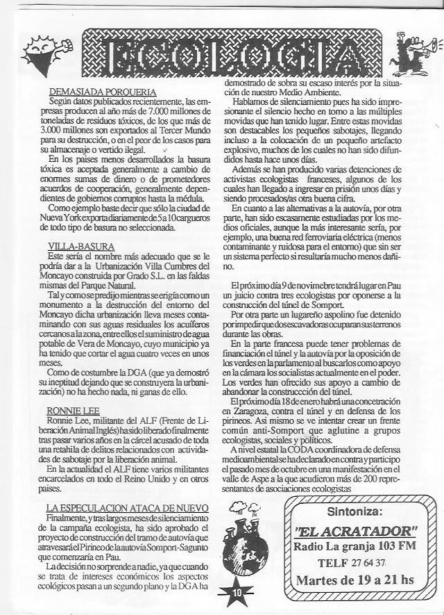 Página del fanzine