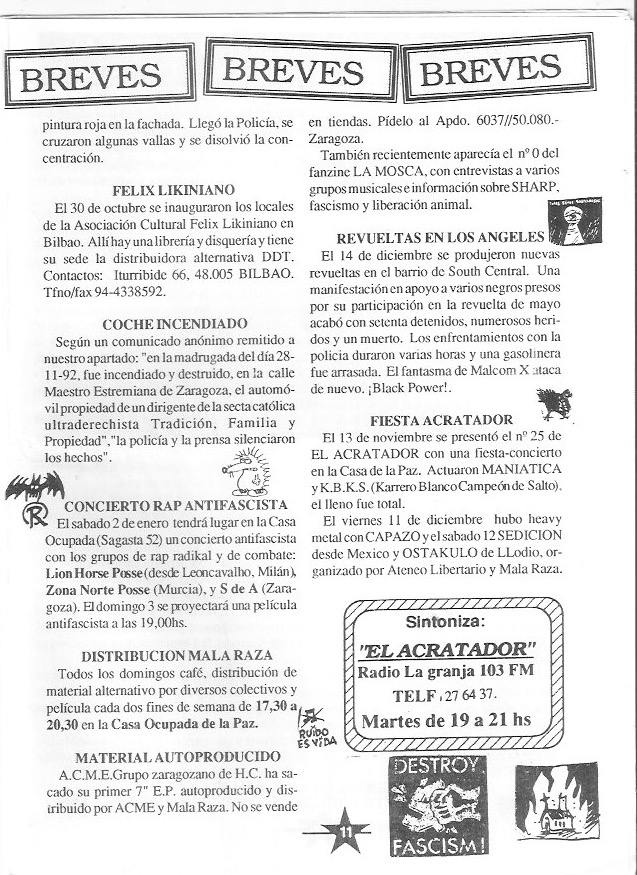 Página del fanzine