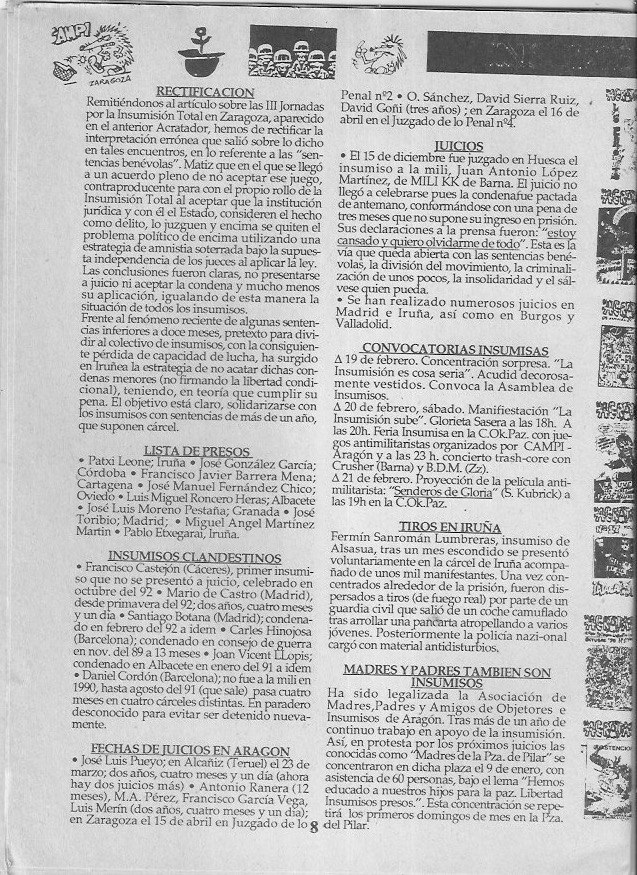 Página del fanzine