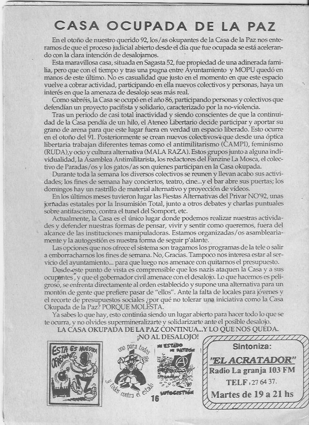 Página del fanzine
