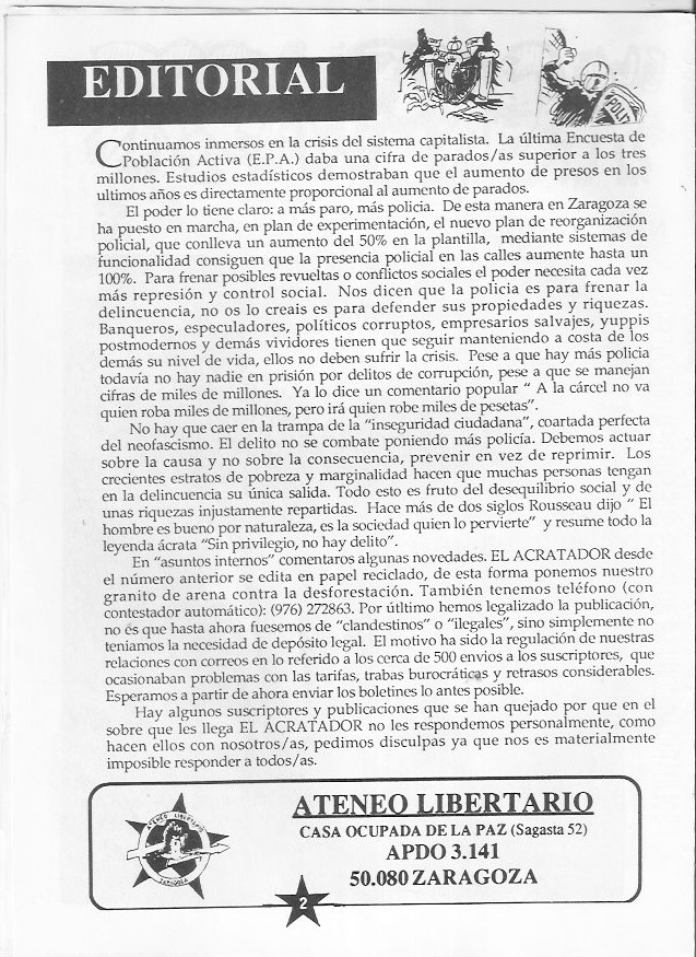 Página del fanzine