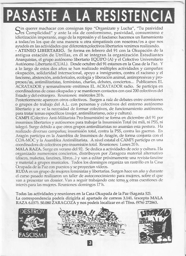 Página del fanzine