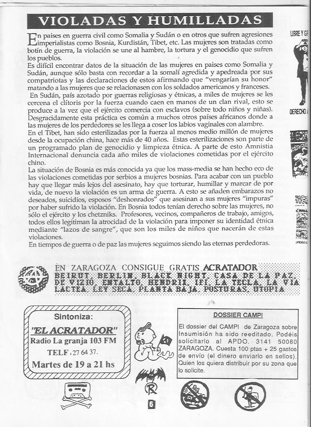 Página del fanzine