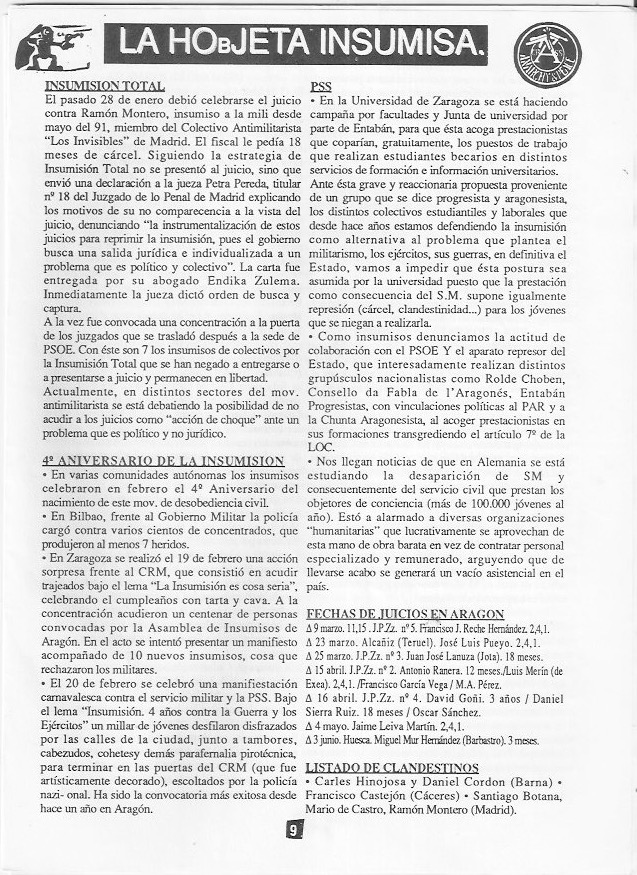Página del fanzine