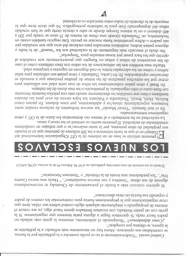 Página del fanzine
