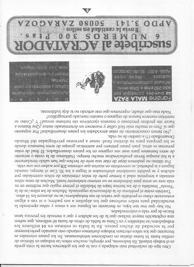 Página del fanzine