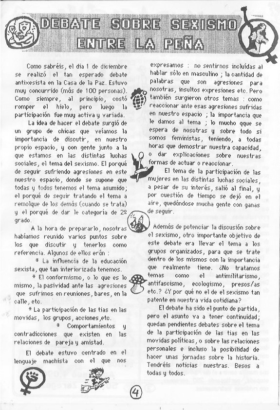 Página del fanzine