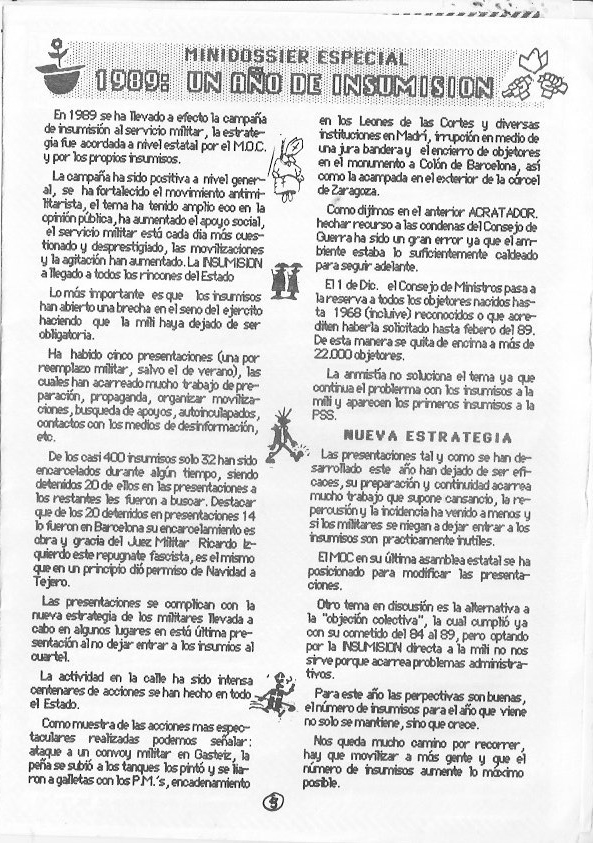 Página del fanzine