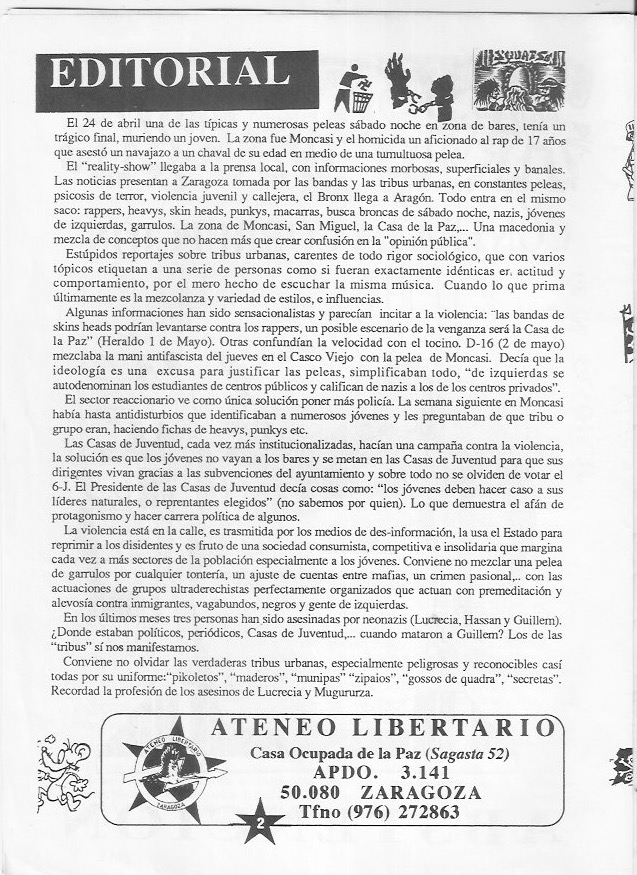 Página del fanzine