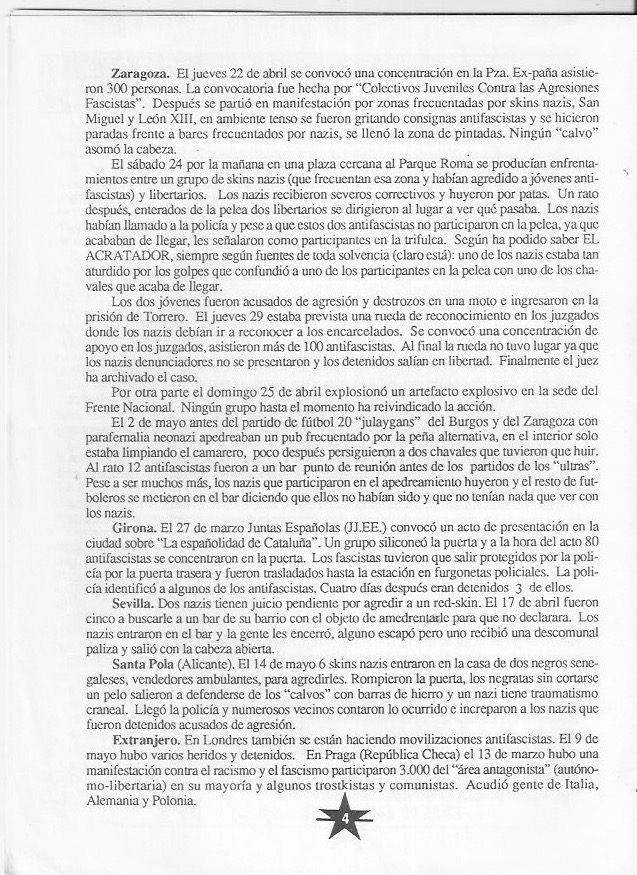 Página del fanzine
