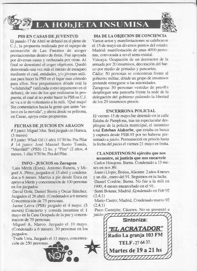 Página del fanzine