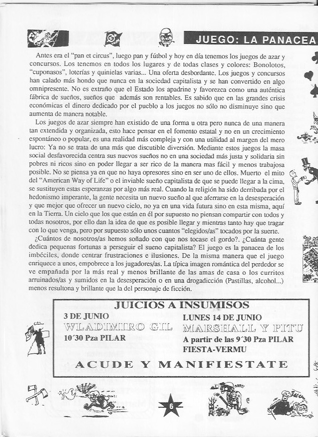 Página del fanzine