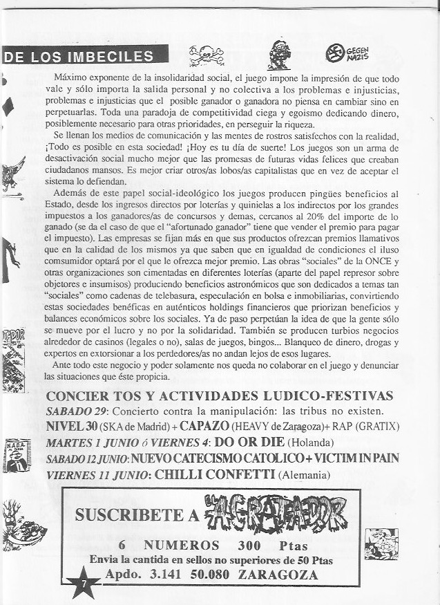 Página del fanzine