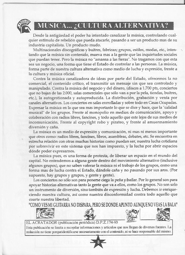 Página del fanzine