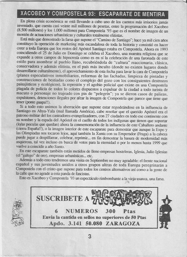 Página del fanzine