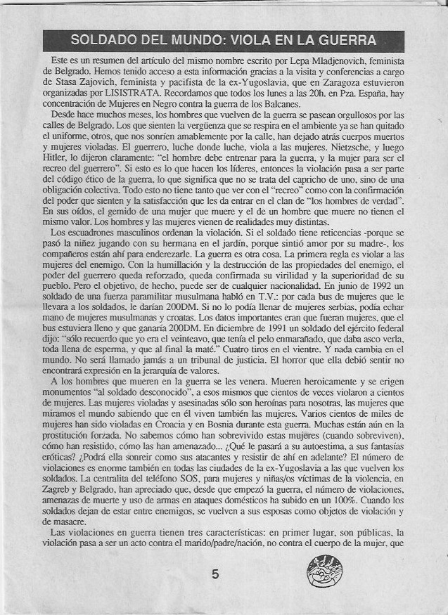 Página del fanzine