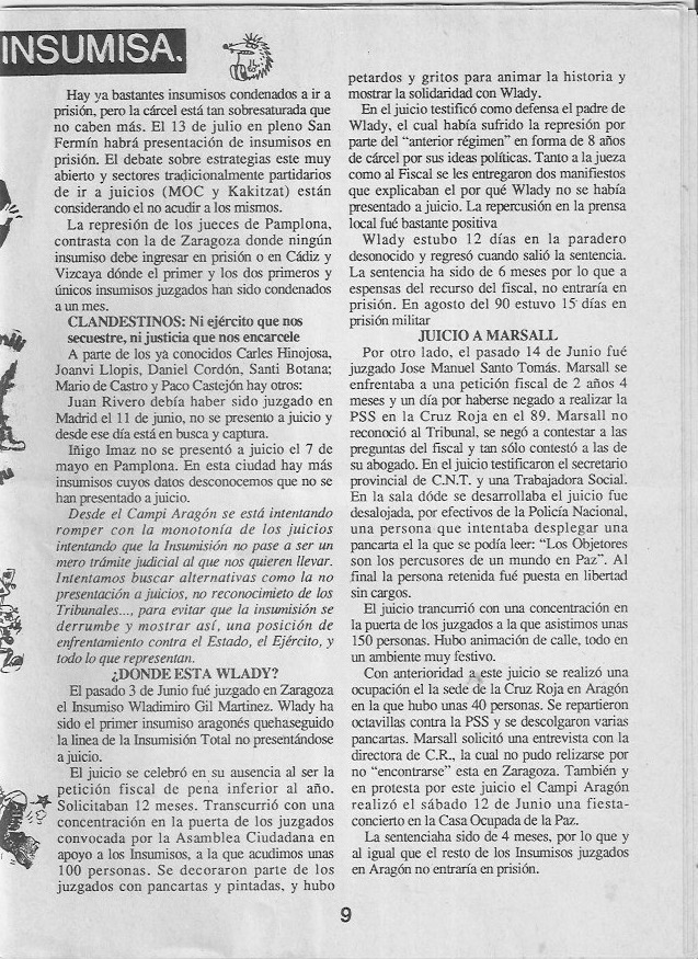 Página del fanzine