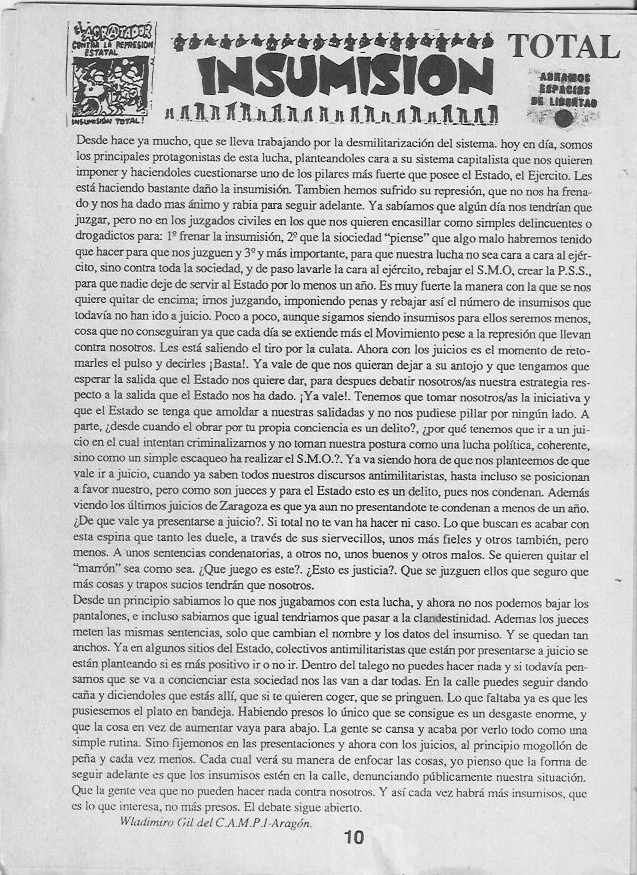 Página del fanzine