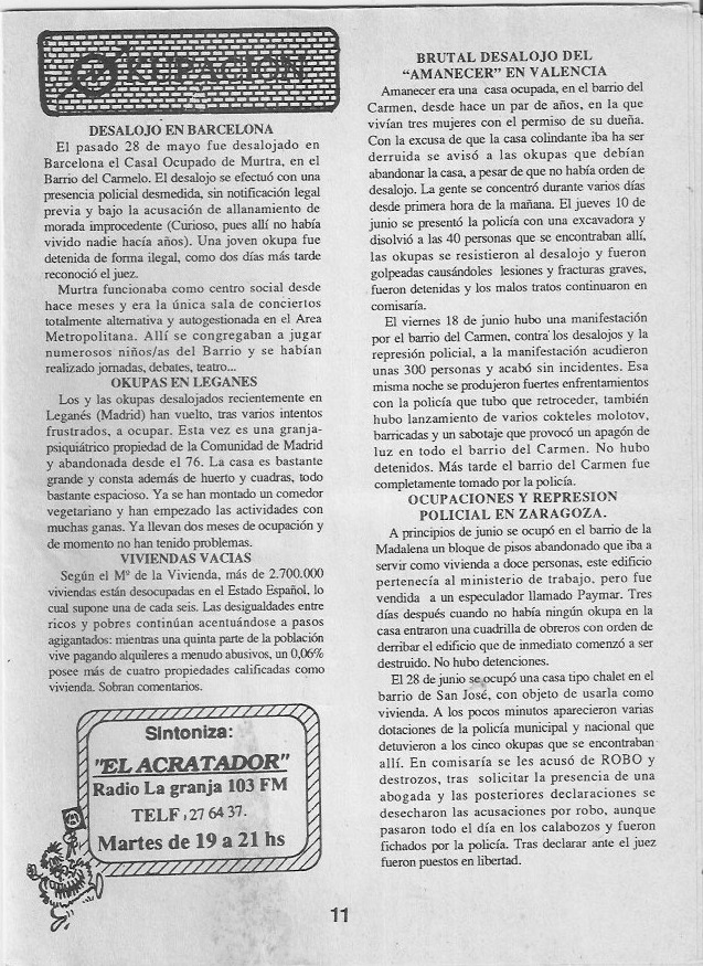 Página del fanzine