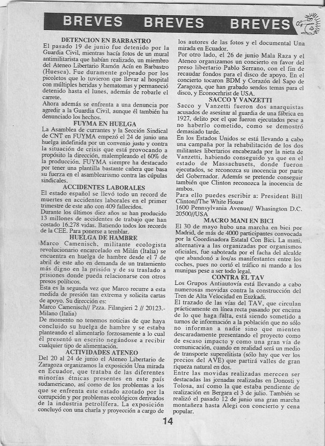 Página del fanzine