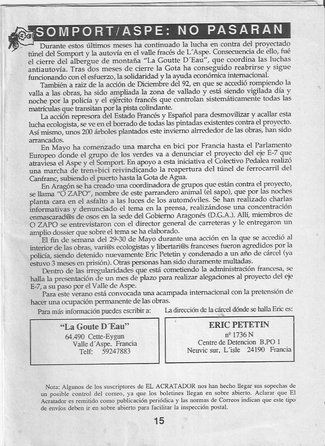 Página del fanzine