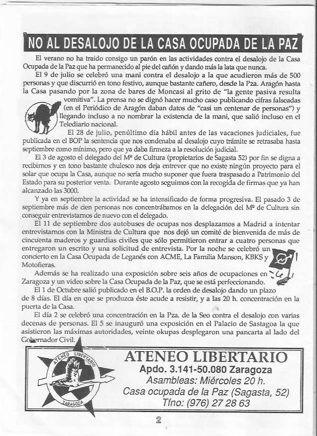 Página del fanzine