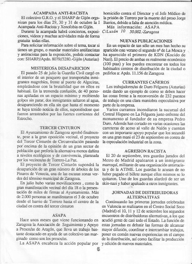 Página del fanzine