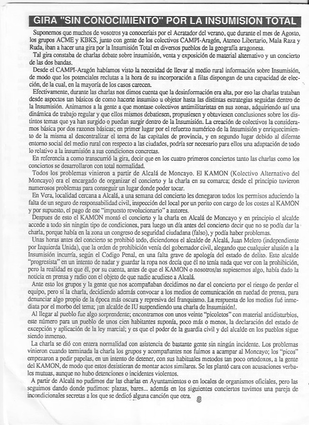 Página del fanzine