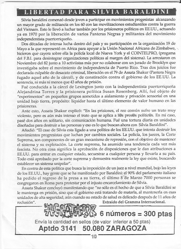 Página del fanzine