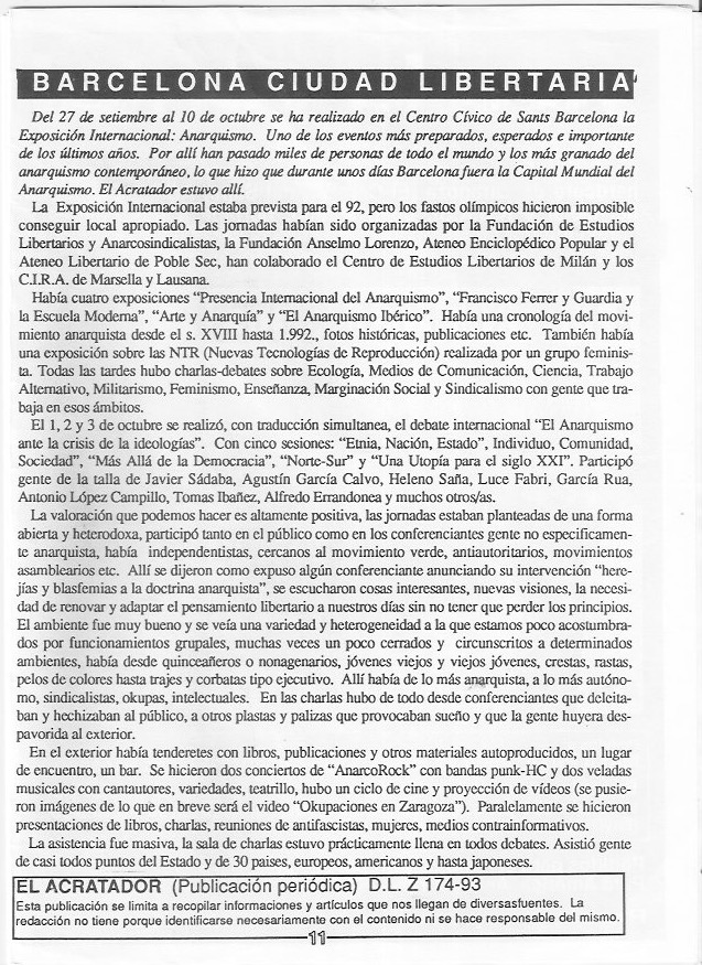 Página del fanzine