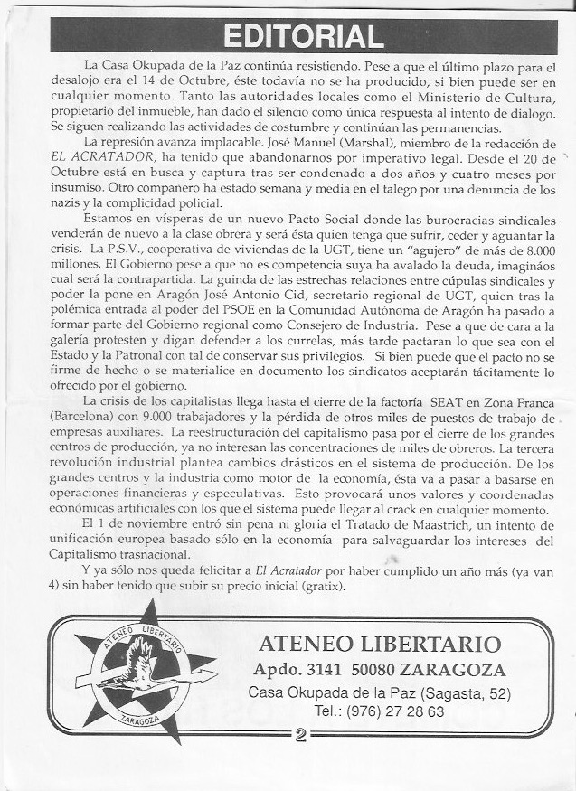 Página del fanzine
