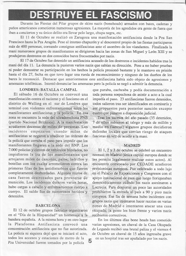 Página del fanzine