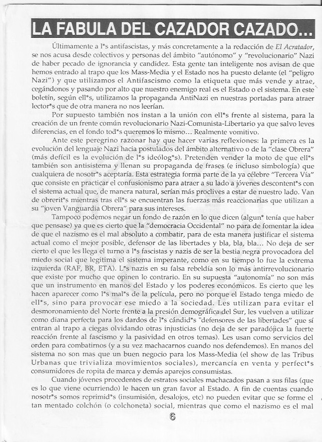 Página del fanzine