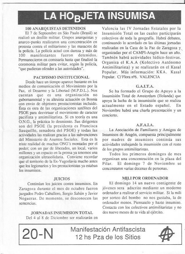Página del fanzine