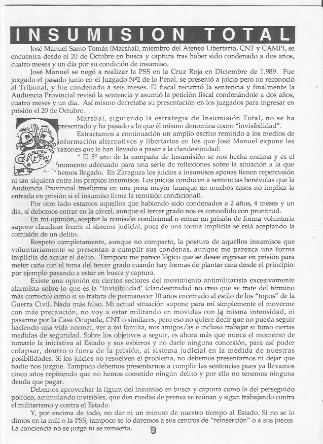 Página del fanzine