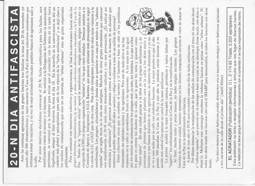 Página del fanzine