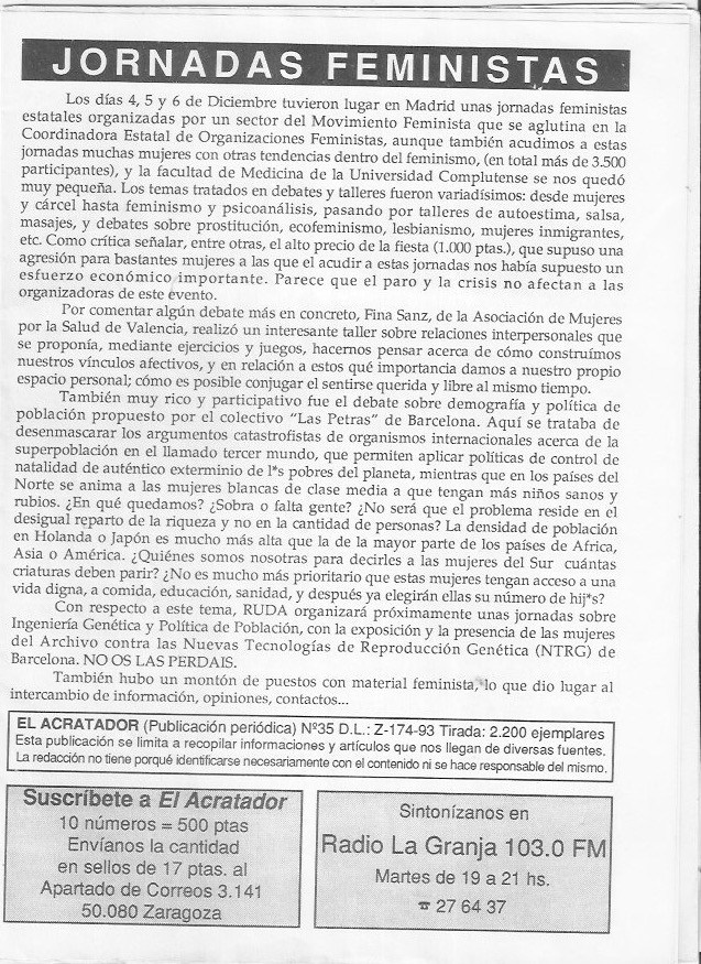 Página del fanzine