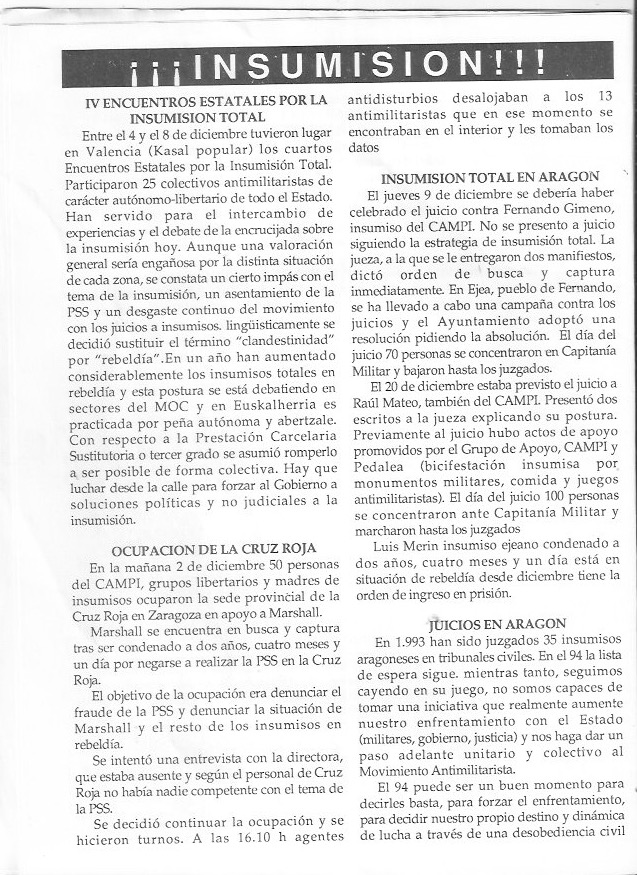 Página del fanzine