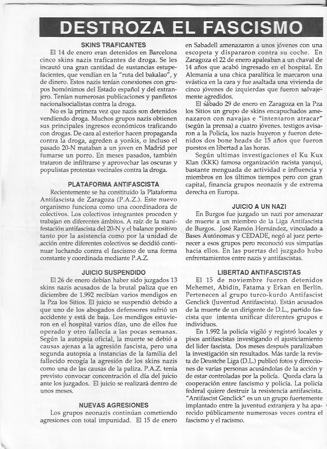 Página del fanzine