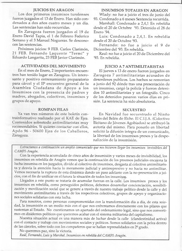 Página del fanzine