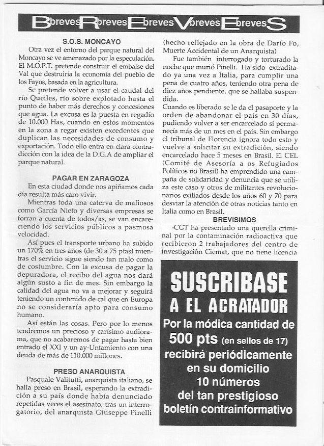 Página del fanzine