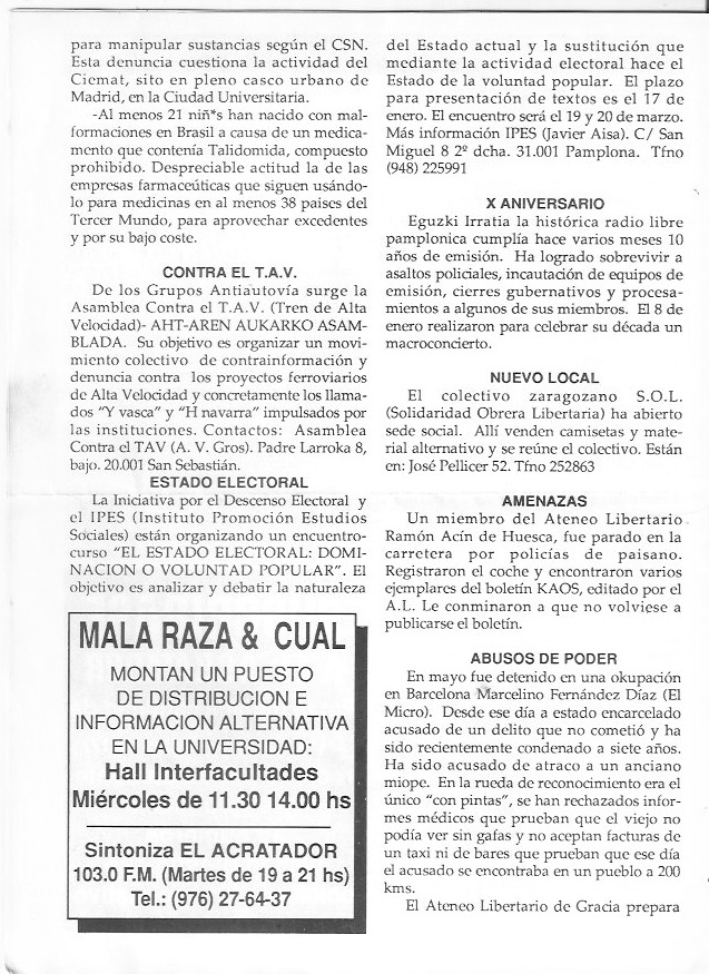 Página del fanzine