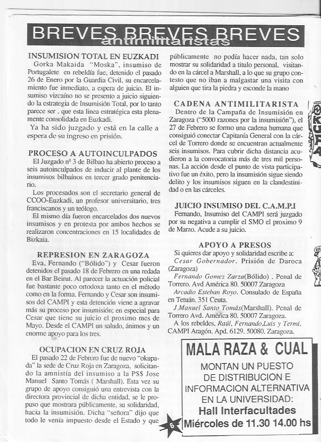 Página del fanzine