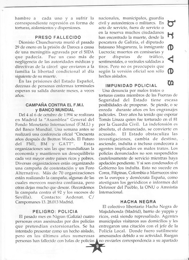 Página del fanzine