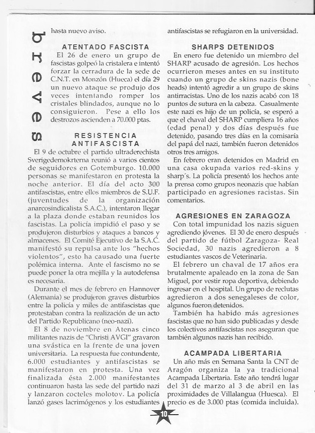 Página del fanzine